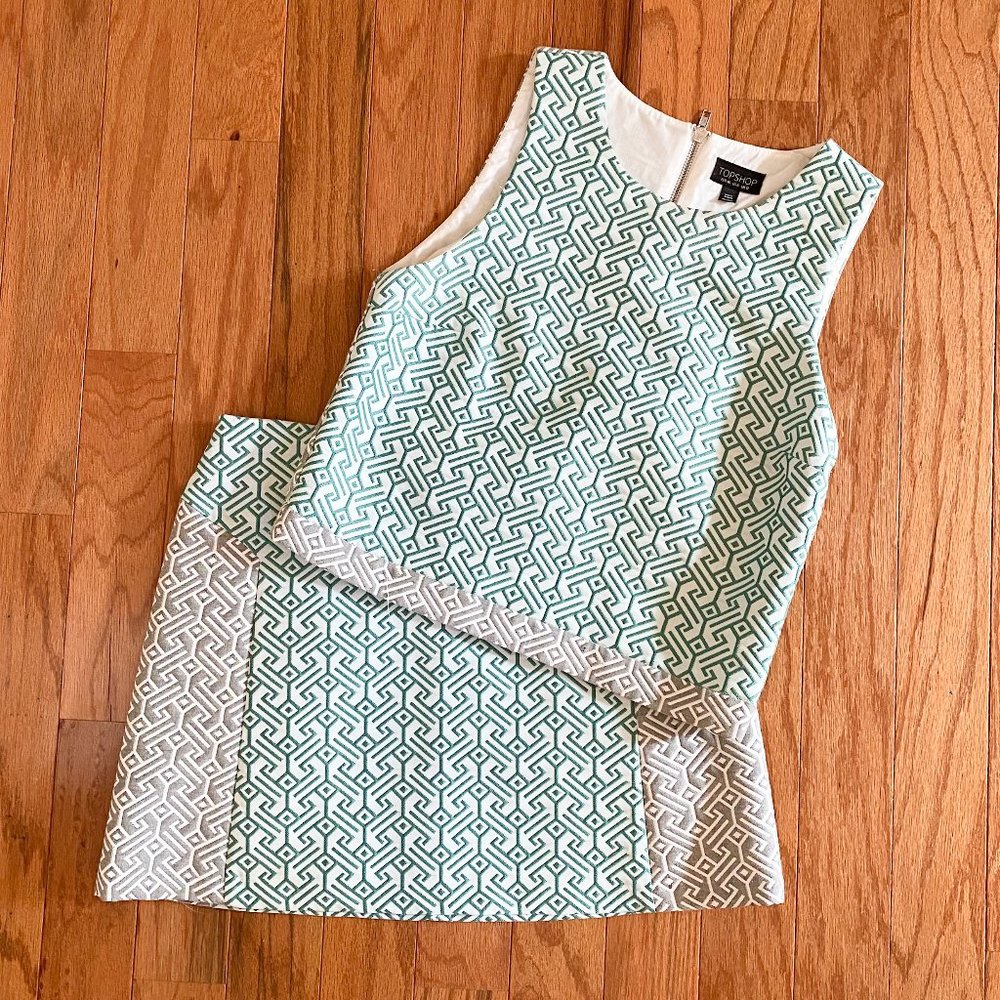 Top Shop Geometric Mini Skirt and Shell